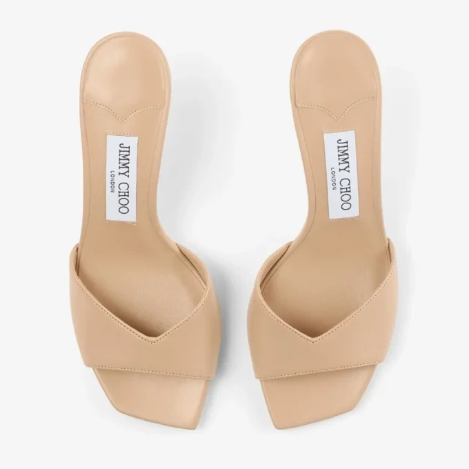 Sandale mule Skye 70 din piele de vițel Chai Sandale mule Skye 70 din piele de vițel Chai