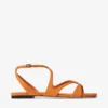 Sandale plate Ayla din piele de căprioară portocaliu apus Sandale plate Ayla din piele de căprioară portocaliu apus