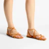 Sandale plate Ayla din piele de căprioară portocaliu apus Sandale plate Ayla din piele de căprioară portocaliu apus