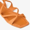 Sandale plate Ayla din piele de căprioară portocaliu apus Sandale plate Ayla din piele de căprioară portocaliu apus