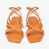 Sandale plate Ayla din piele de căprioară portocaliu apus Sandale plate Ayla din piele de căprioară portocaliu apus