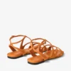 Sandale plate Ayla din piele de căprioară portocaliu apus Sandale plate Ayla din piele de căprioară portocaliu apus