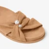 Sandale plate Rafi din piele de căprioară de culoare caramel Sandale plate Rafi din piele de căprioară de culoare caramel
