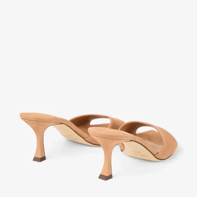 Sandale Skye 70 din piele de căprioară de culoare caramel Sandale Skye 70 din piele de căprioară de culoare caramel