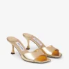 Sandale Skye 70 din piele metalizată aurie Sandale Skye 70 din piele metalizată aurie
