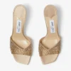 Sandale Skye 70 din satin auriu cu cristale Sandale Skye 70 din satin auriu cu cristale