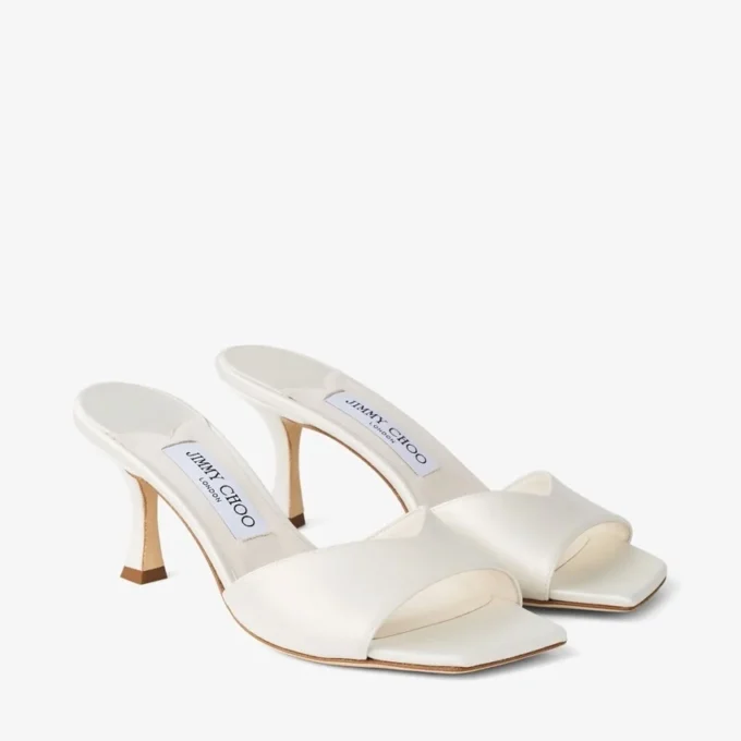 Sandale Skye 70 din satin de culoare ivoriu Sandale Skye 70 din satin de culoare ivoriu