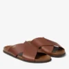 Sandale Sol Slide din piele Vachetta de culoare țigară Sandale Sol Slide din piele Vachetta de culoare țigară
