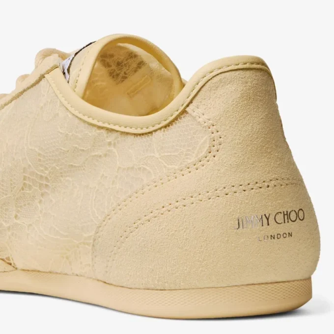 Sunny F Adidași joși din piele mixtă și dantelă jimmy choo
