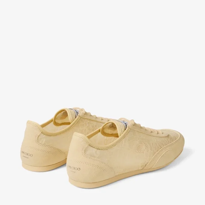 Sunny F Adidași joși din piele mixtă și dantelă jimmy choo