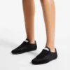 Sunny F Mix de piele neagră și adidași joși cu șireturi jimmy choo