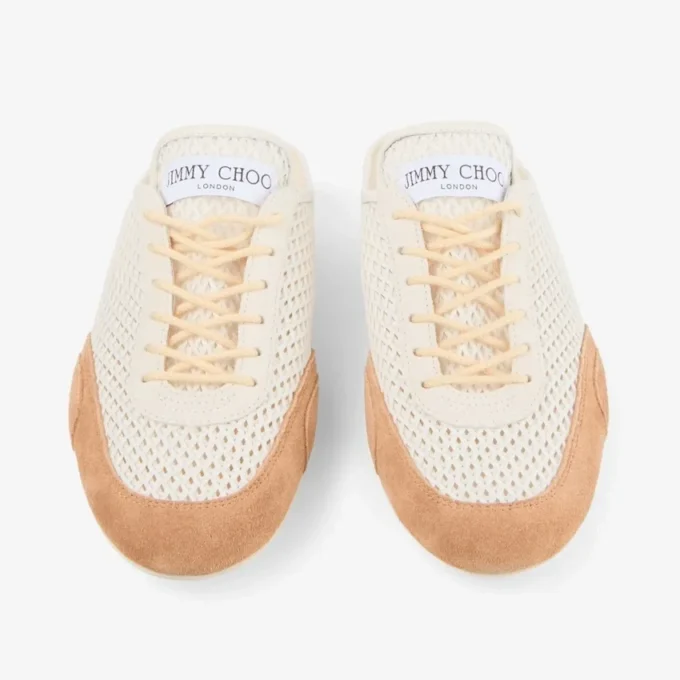 Sunny Mule F Adidași joși din piele Latte și Toffee și plasă cu model Diamond Sunny Mule F Adidași joși din piele Latte și Toffee și plasă cu model Diamond