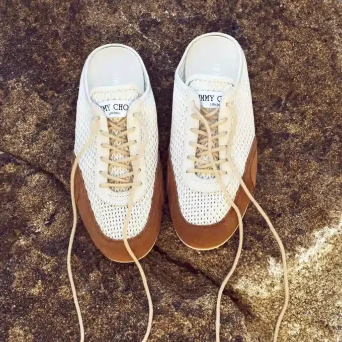 Sunny Mule F Adidași joși din piele Latte și Toffee și plasă cu model Diamond Sunny Mule F Adidași joși din piele Latte și Toffee și plasă cu model Diamond