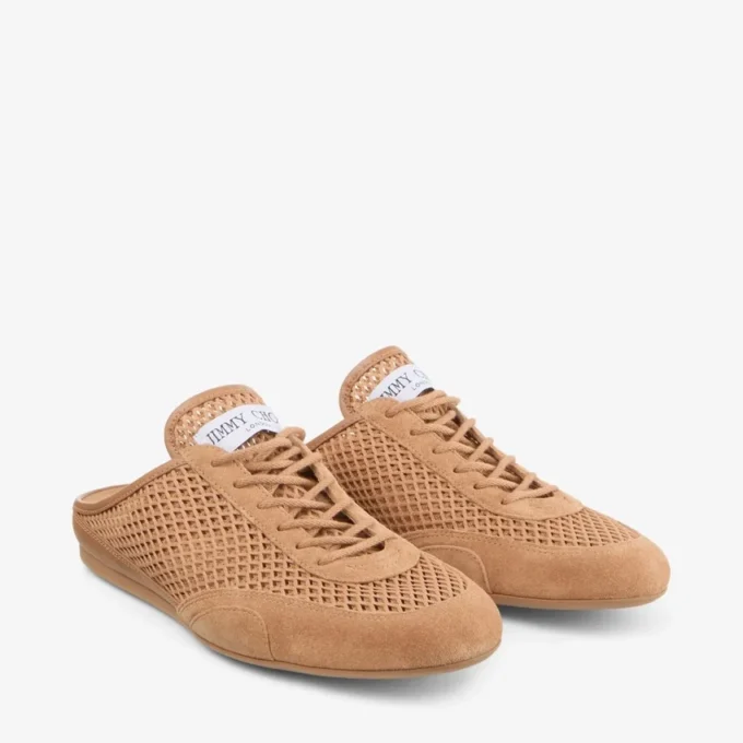 Sunny Mule F Mix de piele Toffee și pantofi sport cu talpă joasă din plasă Diamond