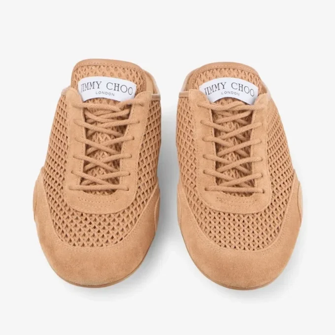 Sunny Mule F Mix de piele Toffee și pantofi sport cu talpă joasă din plasă Diamond